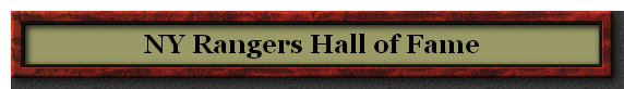 NY Rangers Hall of Fame